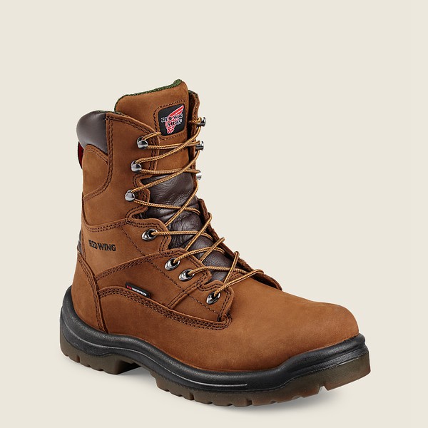 Red Wing Iş Botu Erkek - King Toe® - 8-Inch Waterproof Soft Toe - Kahverengi - 25XSQRKNZ